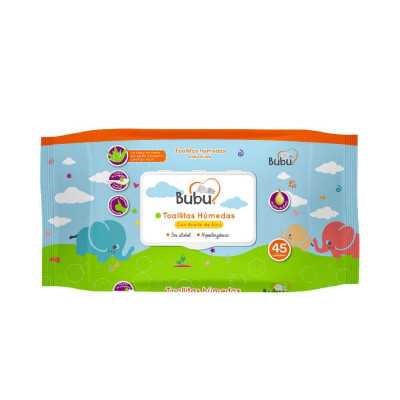 Bubu toallitas Húmedas con Aceite de Emú x 45 unidades Bubu